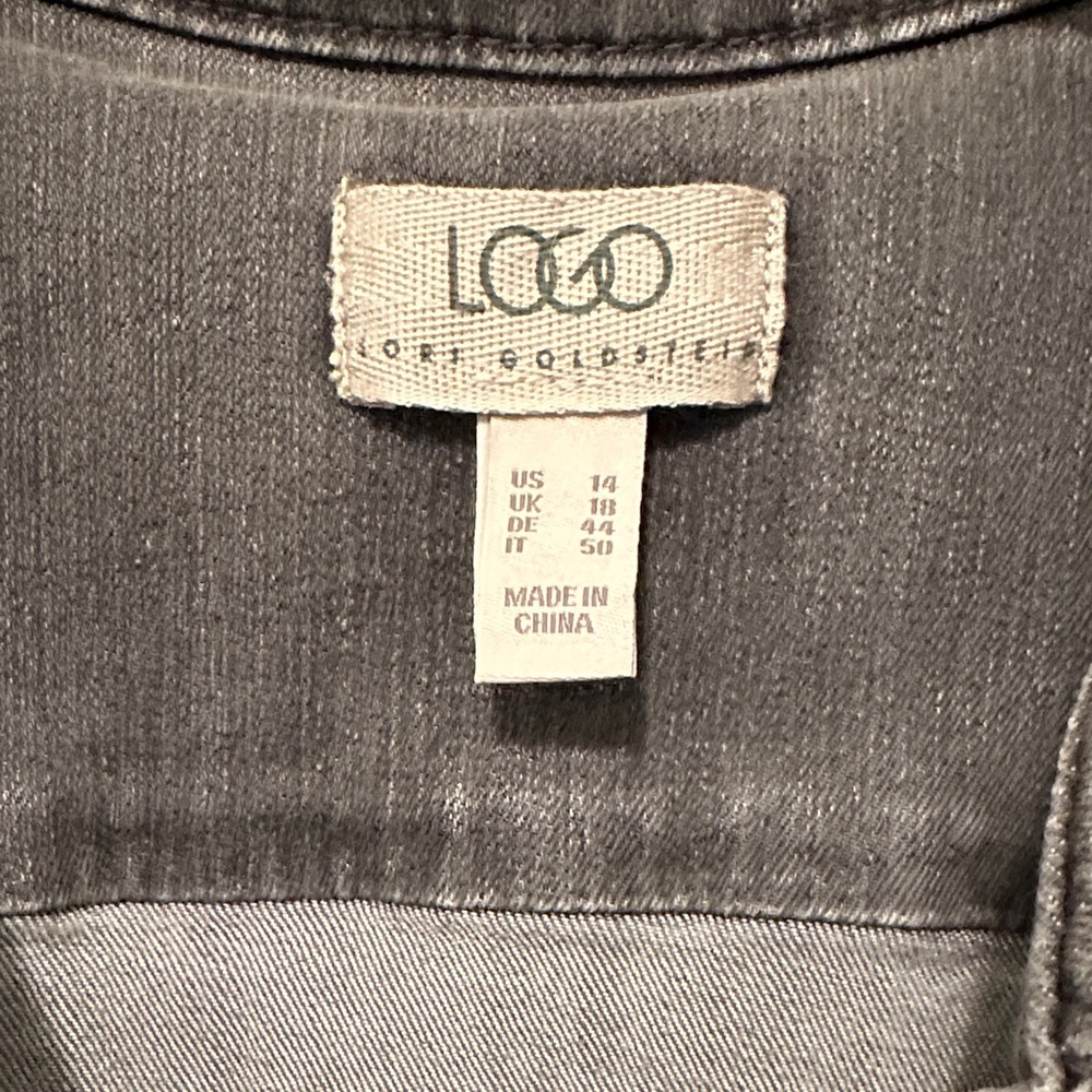 LOGO by Lori Goldstein Charcoal Jean Jacket - Picture 2 of 5